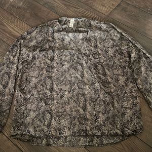 Allison Jay- snake skin blouse- size M